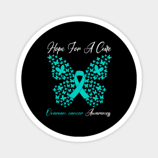 Hope For A Cure Butterfly Gift 3 Ovarian cancer Magnet